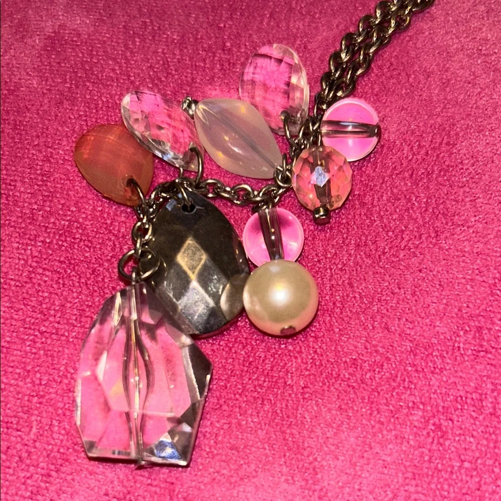 ⚡️Elegant Silver and Pink Gemstone Necklace